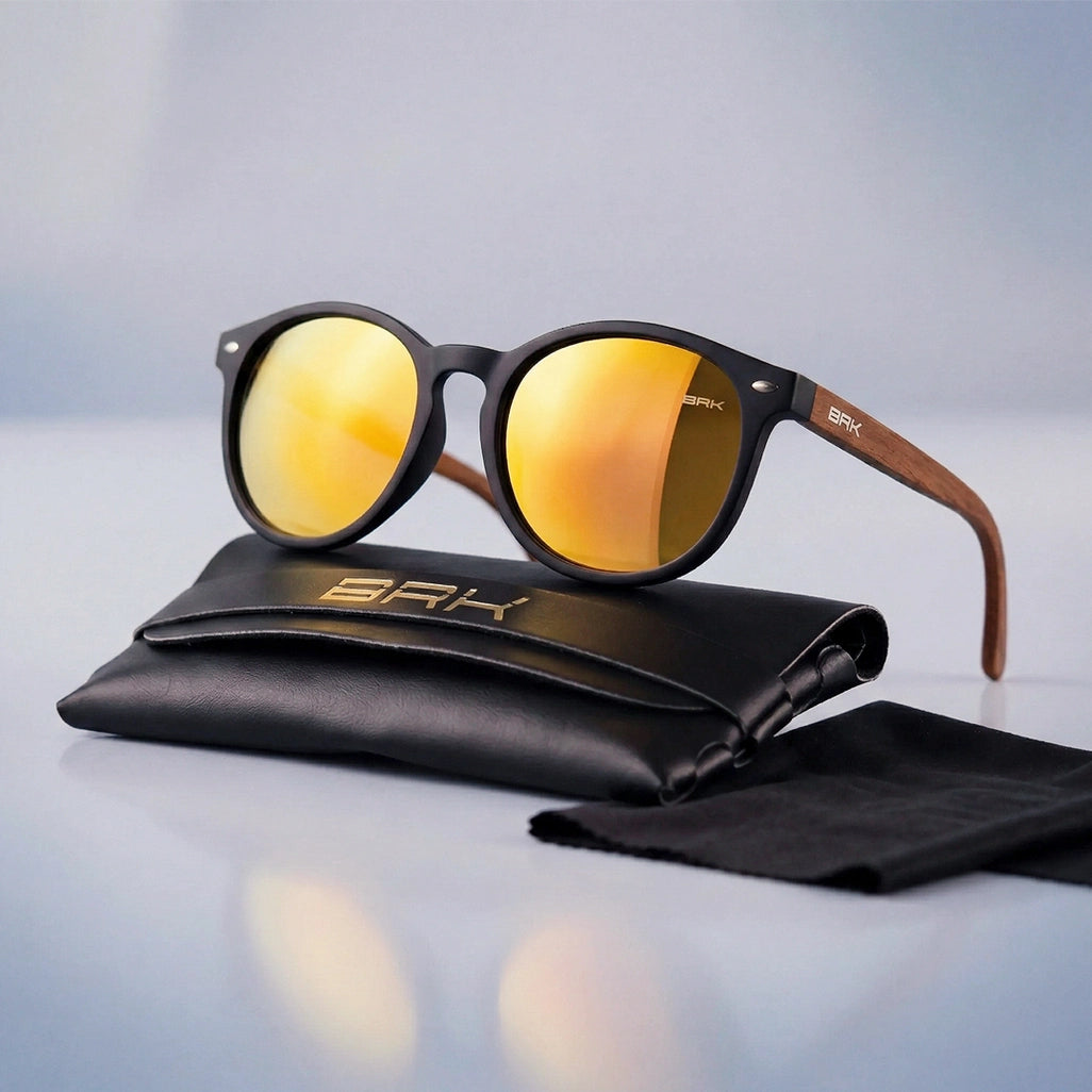 Óculos de Sol Laranja com Lente Polarizada UV400