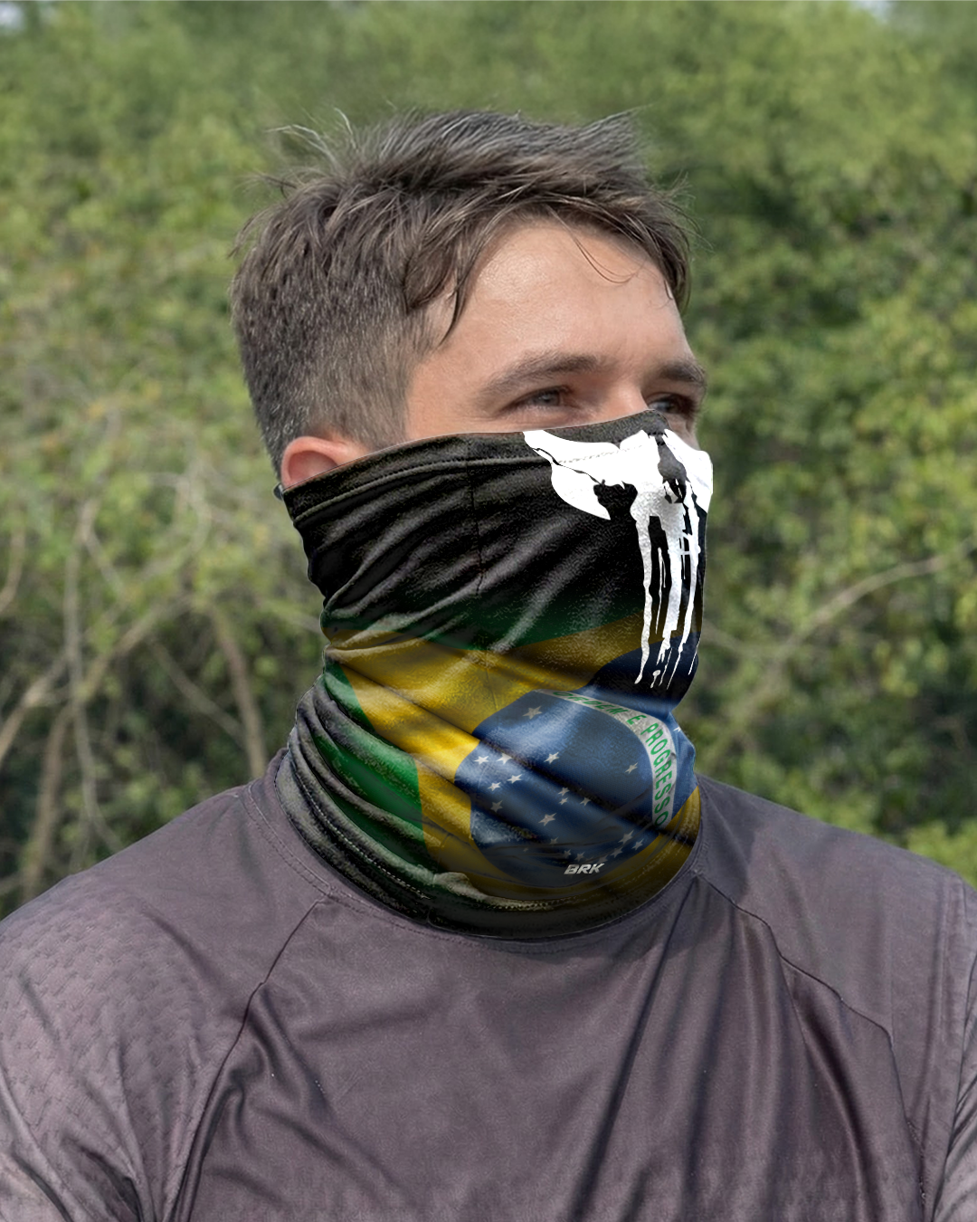 Bandana Tubeneck Brk Caveira Brasil com Proteção UV50+