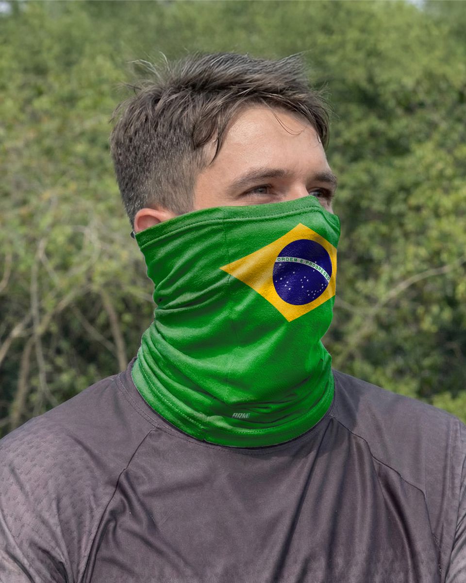 Bandana para Pescoço Brk Brasil Verde com UV50+