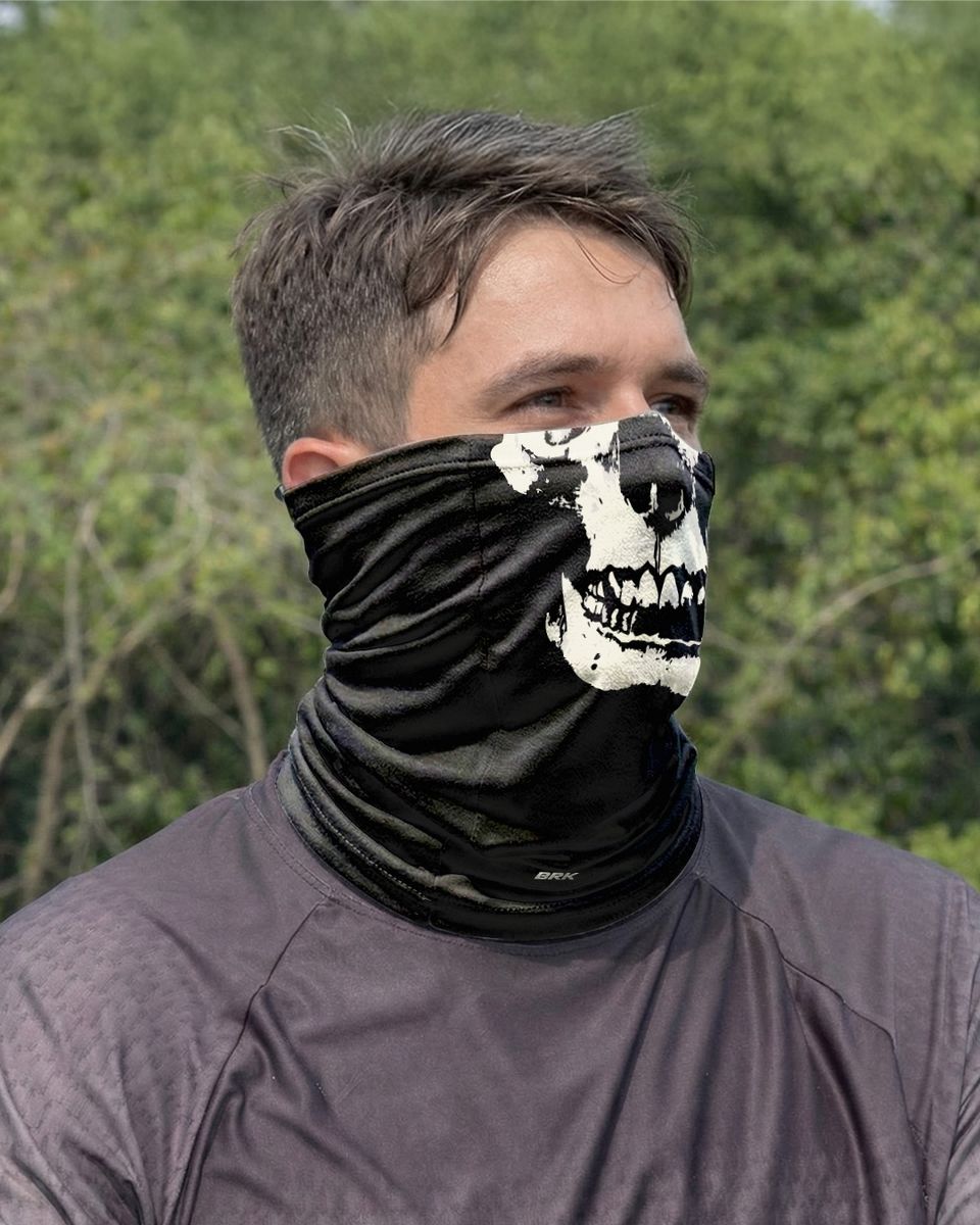 Bandana para Pescoço Brk Caveira Realista com Proteção UV50+