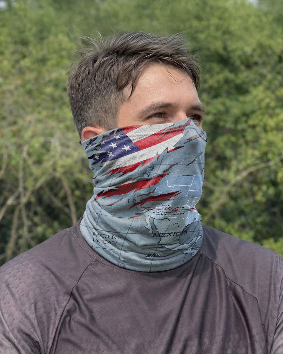 Bandana para Pescoço Brk Route 66 Estados Unidos com Proteção UV50+