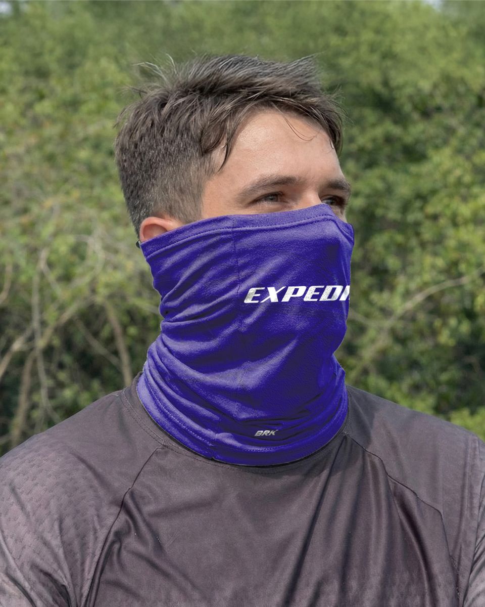 Bandana para Pescoço Brk Multifuncional Expedição Motos Azul UV50+