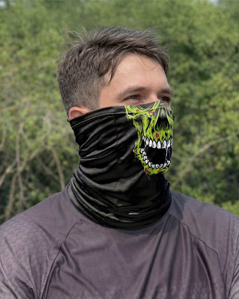 Bandana para Pescoço Brk Caveira Zumbi com Proteção UV50+