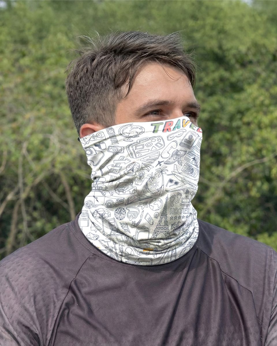 Bandana para Pescoço Brk Viajens World Travel com Proteção UV50+