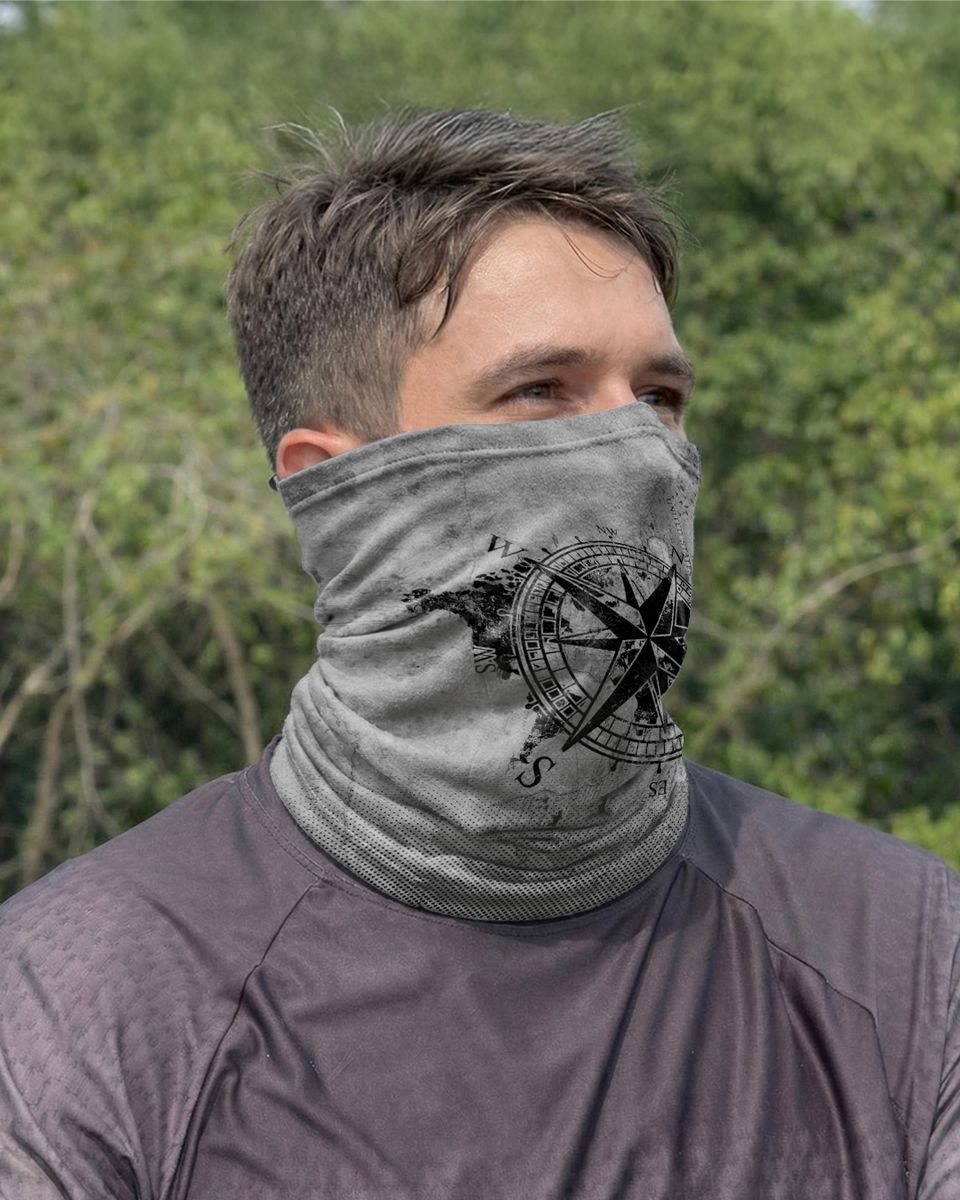 Bandana para Pescoço Brk Rosa dos Ventos com Proteção UV50+