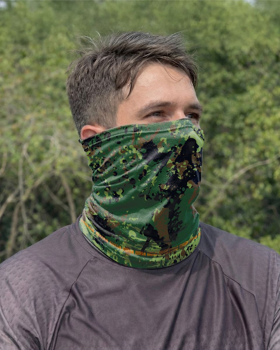 Bandana para Pescoço Brk Multifuncional Camuflado com Proteção UV50+