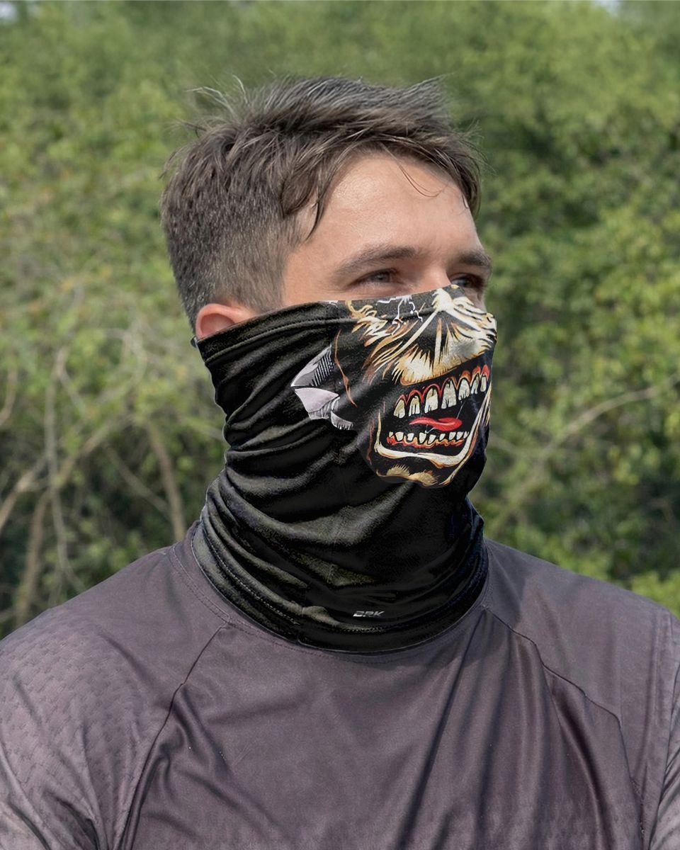 Bandana para Pescoço Brk Caveira Iron Maiden com Proteção UV50+