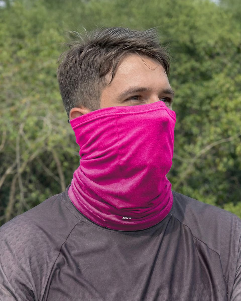 Bandana para Pescoço Brk Rosa Liso com Proteção UV50+