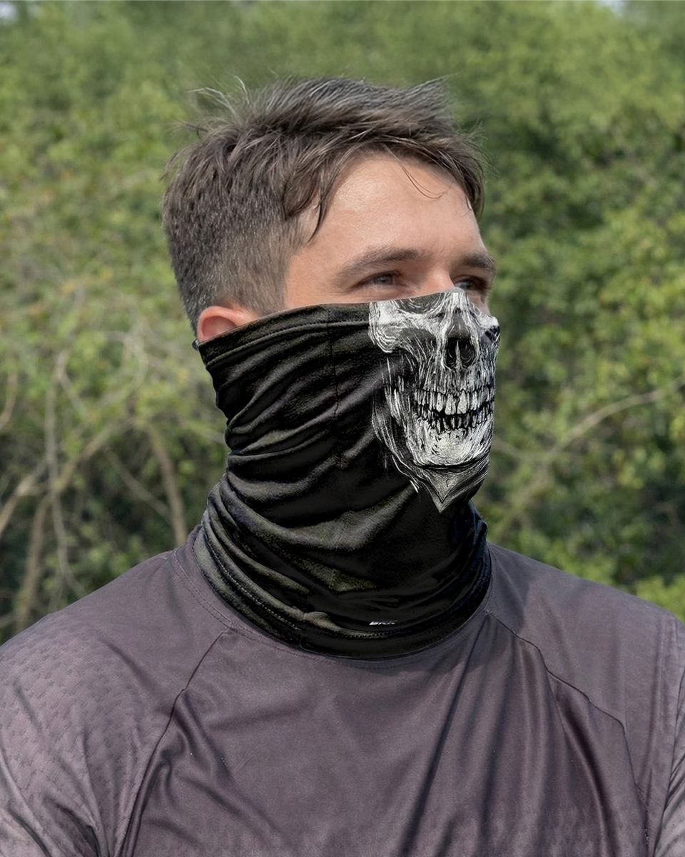 Bandana para Pescoço Brk Caveira Realista com Proteção UV50+