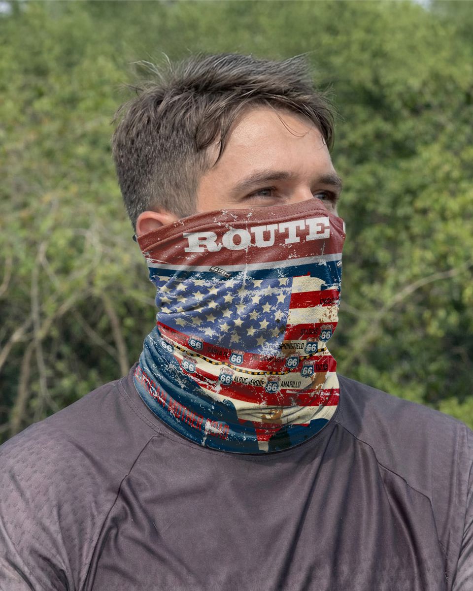 Bandana para Pescoço Brk Route 66 Map Com Proteção UV50+