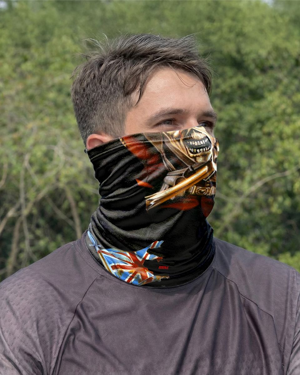 Bandana para Pescoço Brk Multifuncional Iron Maiden com Proteção UV50+