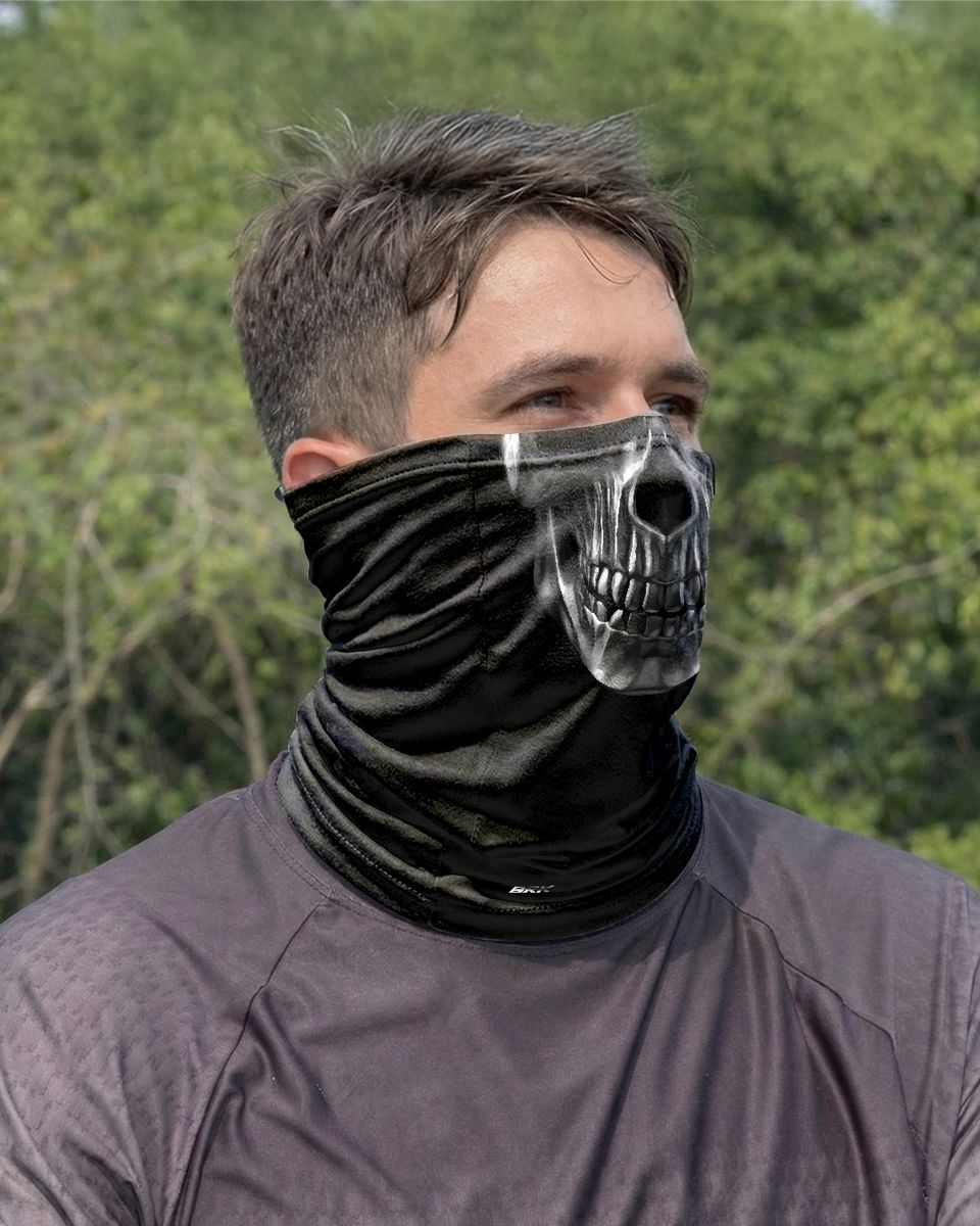 Bandana para Pescoço Brk Caveira Metal com Proteção UV50+