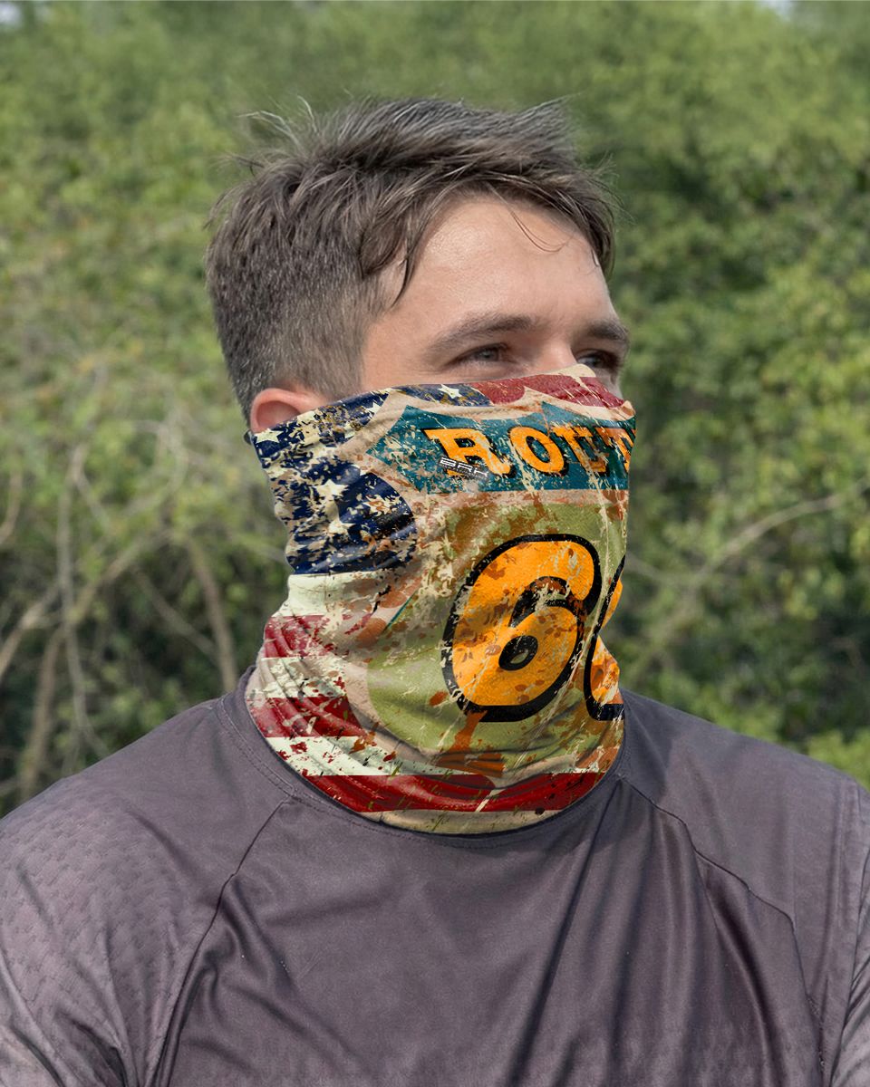 Bandana para Pescoço Brk Motors Route 66 Old com Proteção UV50+