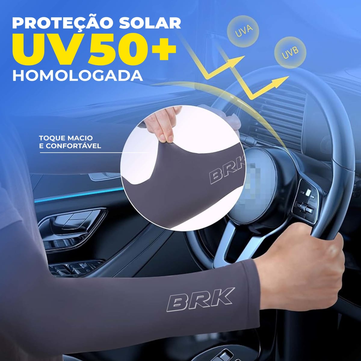 Manguito Brk UV50+ - Azul Petróleo