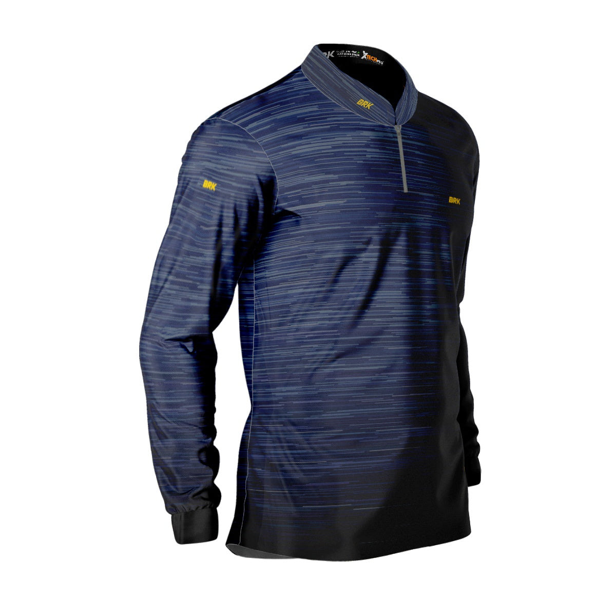 Camisa de Motociclismo Brk Mescla Azul Escuro com Proteção Solar UV50+