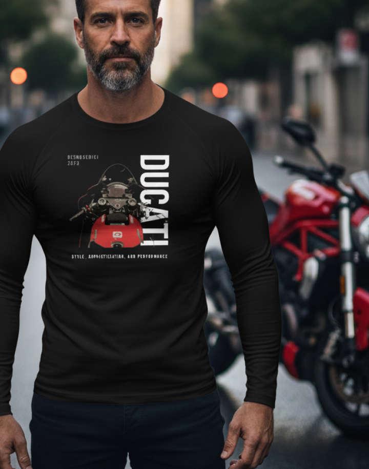 Camisa UV50 Segunda Pele Brk Motors Preta Desmosedici