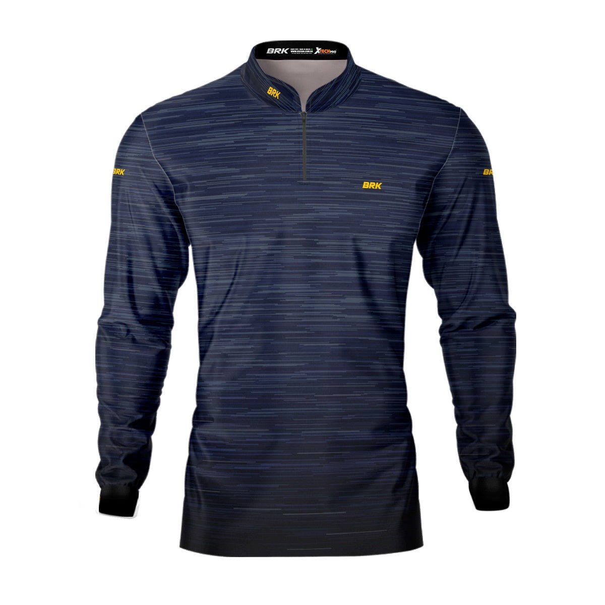 Camisa de Motociclismo Brk Mescla Azul Escuro com Proteção Solar UV50+