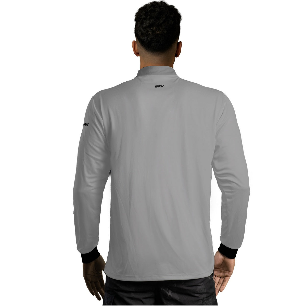 Camisa de Motociclismo Brk Básica Cinza Claro com Proteção Solar UV50+