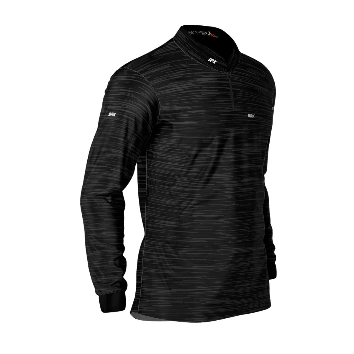 Camisa de Motociclismo Brk Mescla Cinza Escuro com Proteção Solar UV50+