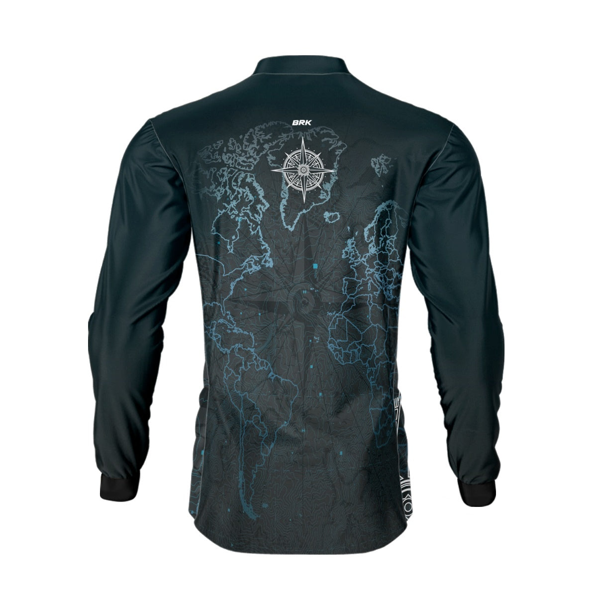 Camisa Motociclismo Brk Mapa Estilizado com Proteção Solar UV50+