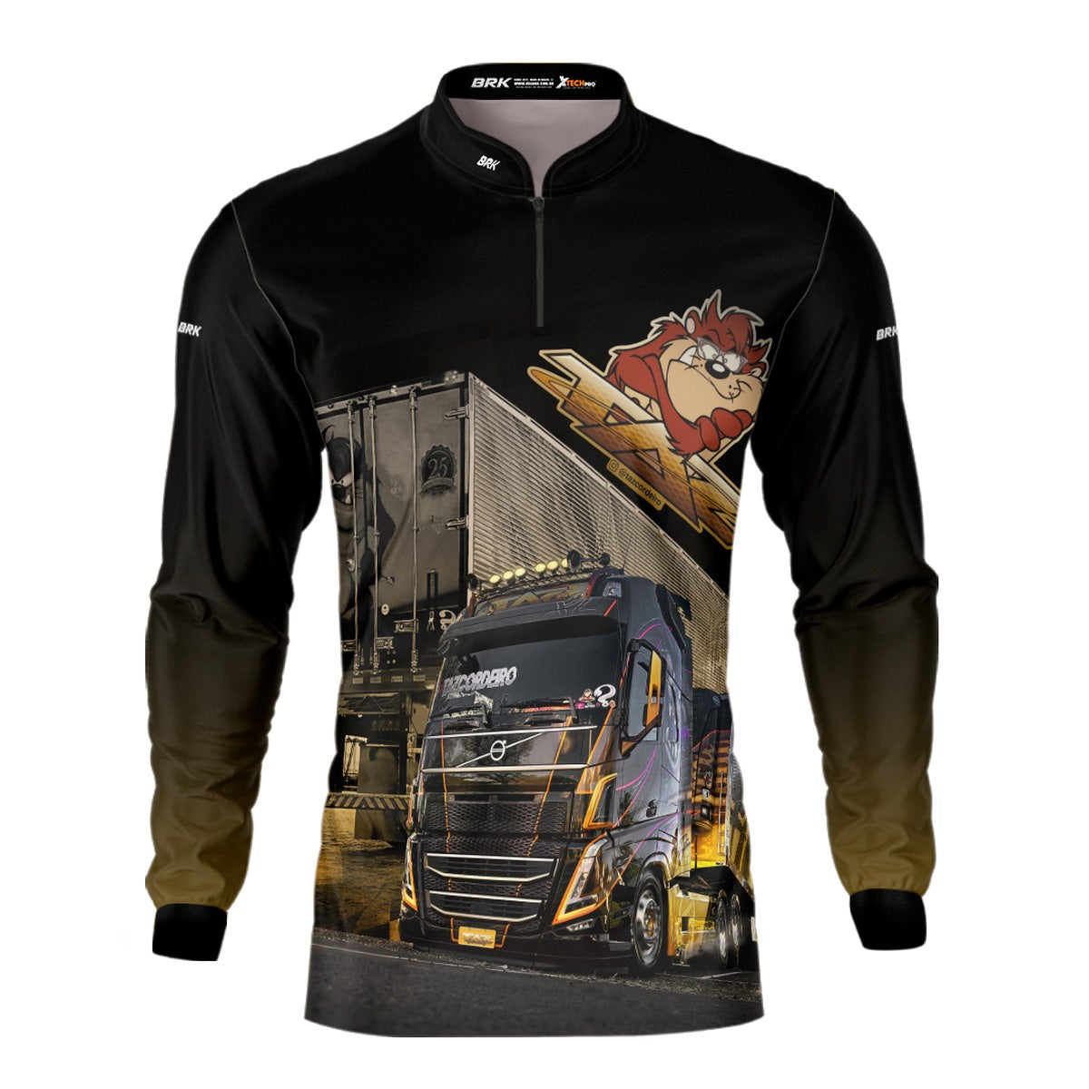 Camisa de Caminhão Brk Caminhão Taz Cordeiro com Proteção Solar UV50+