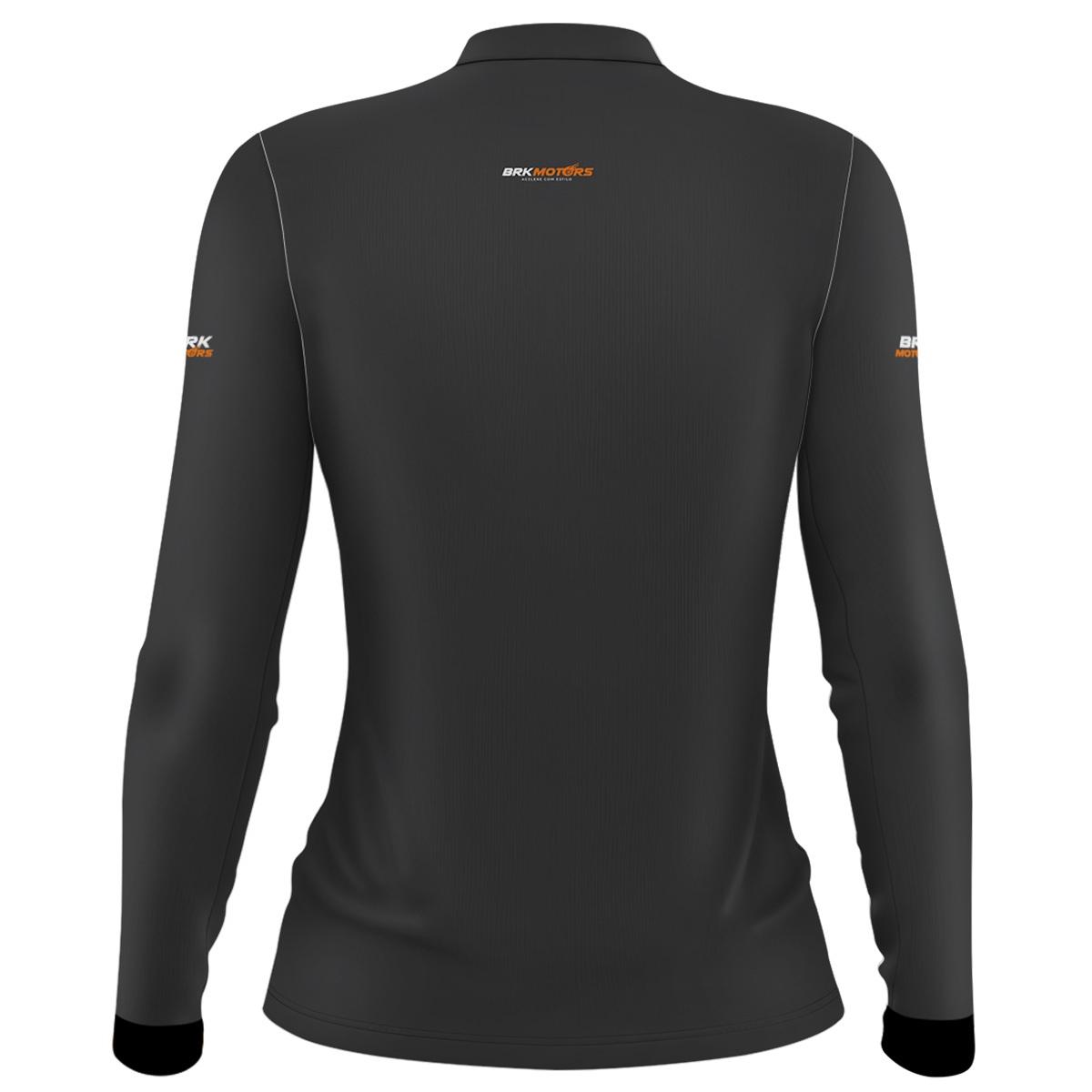 Camisa de Motociclismo Brk Cinza Básica com Proteção Solar UV50+