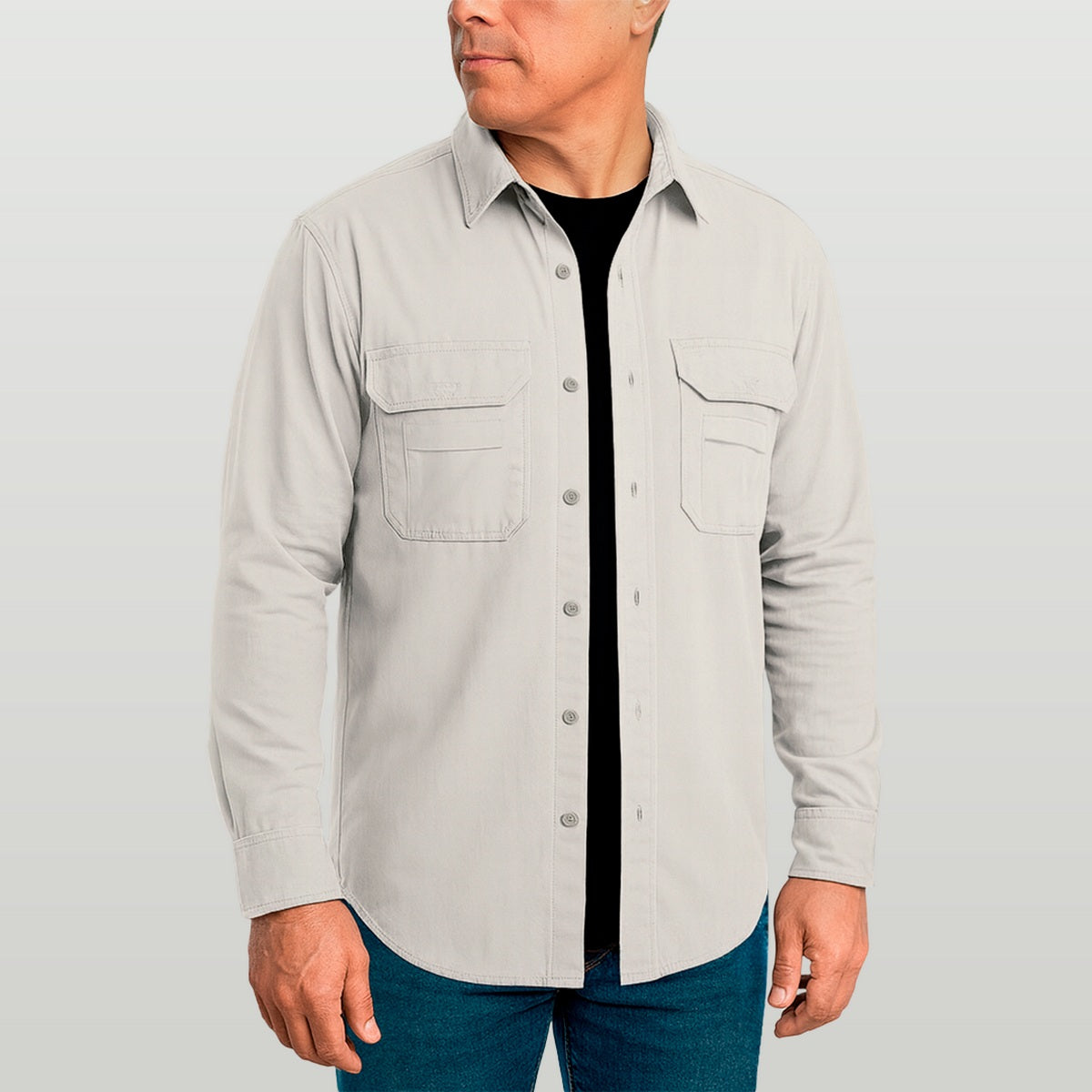 Camisa de Botão Brk Areia com Proteção UV50+