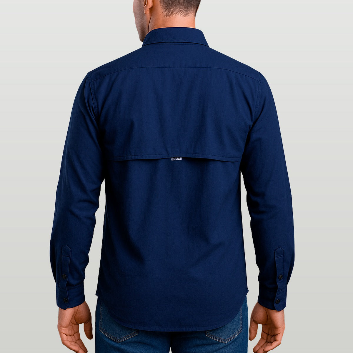 Camisa de Botão Brk Azul com Proteção UV50+