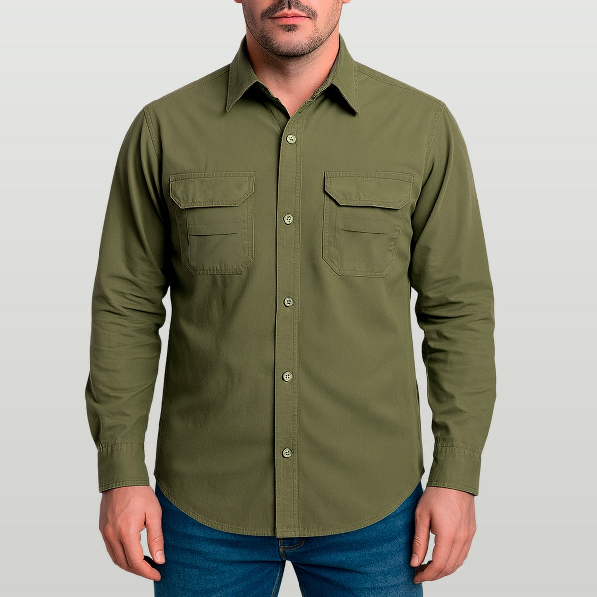Camisa de Botão Brk Caqui com Proteção UV50+