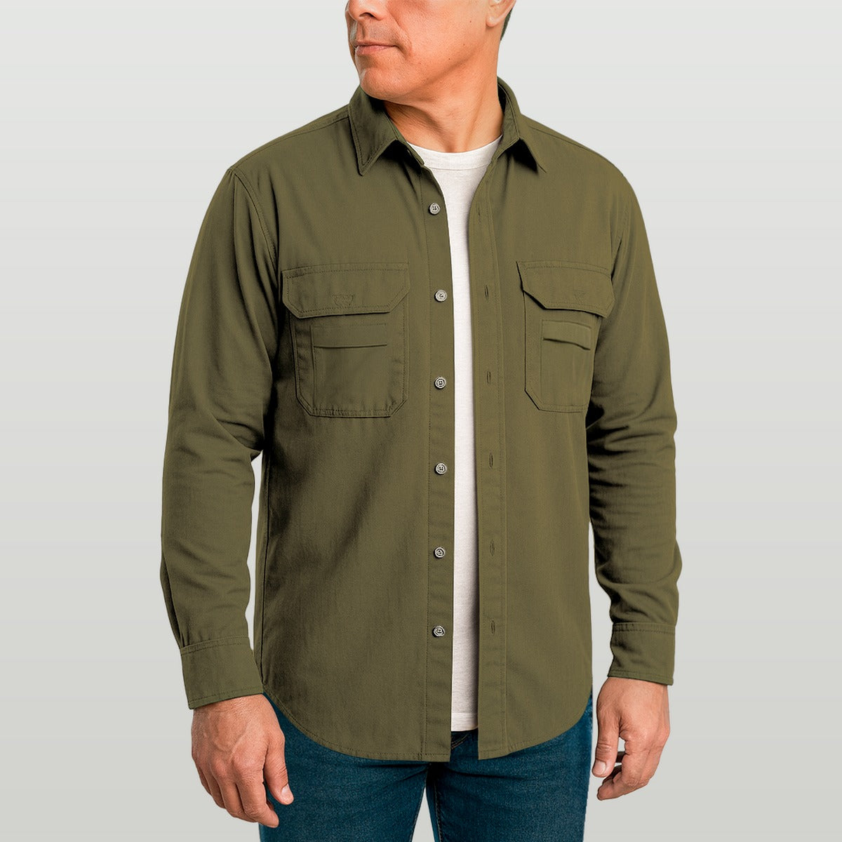 Camisa de Botão Brk Caqui com Proteção UV50+