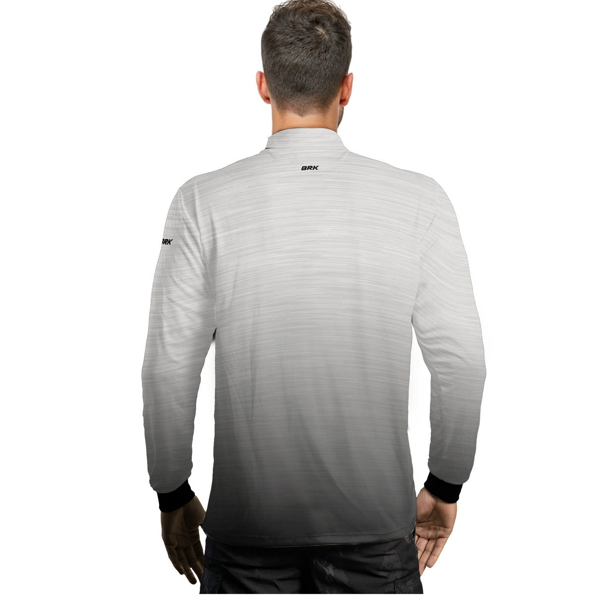 Camisa de Motociclismo Brk Mescla Branca com Proteção Solar UV50+