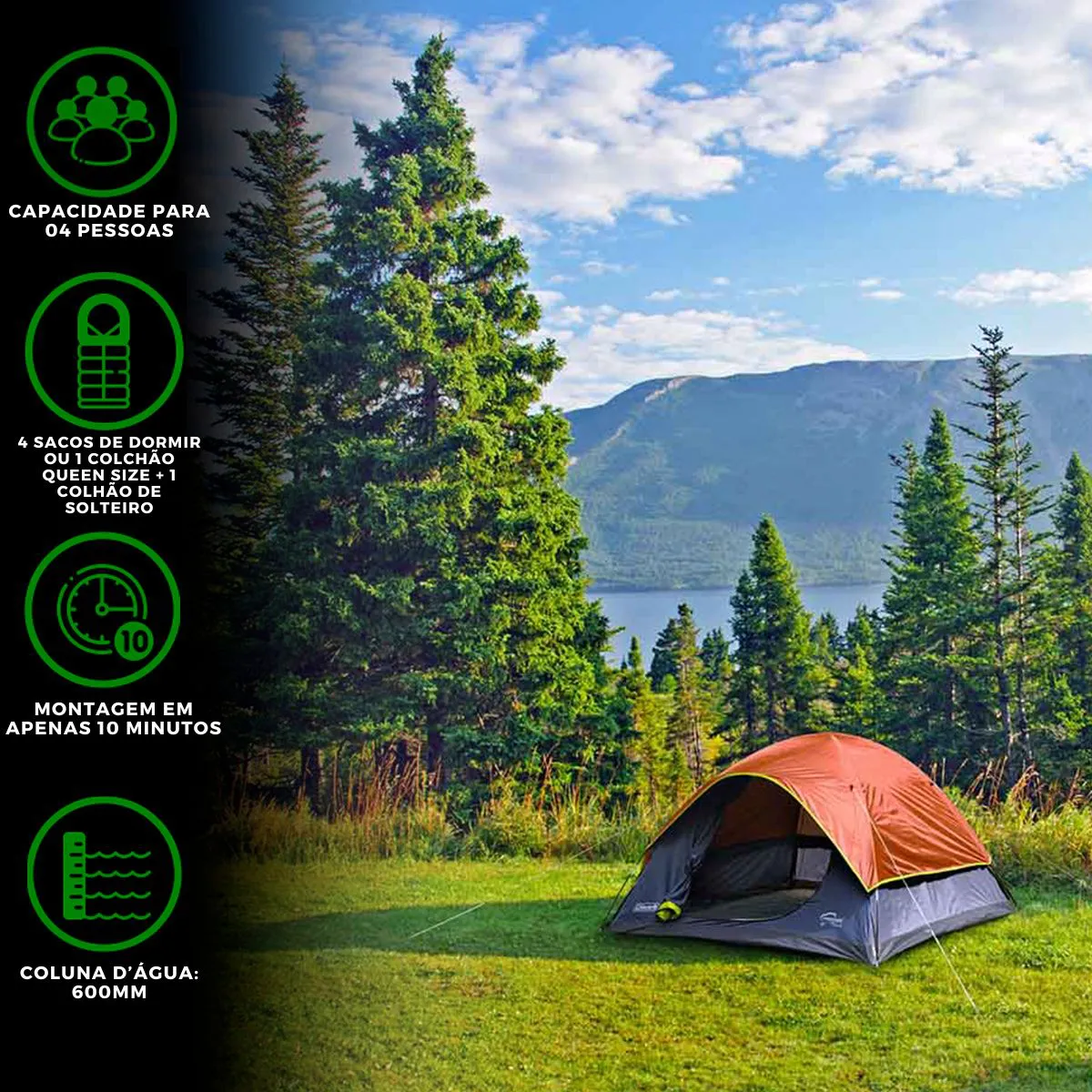 Barraca Camping Para 4 Pessoas Tulum Coleman