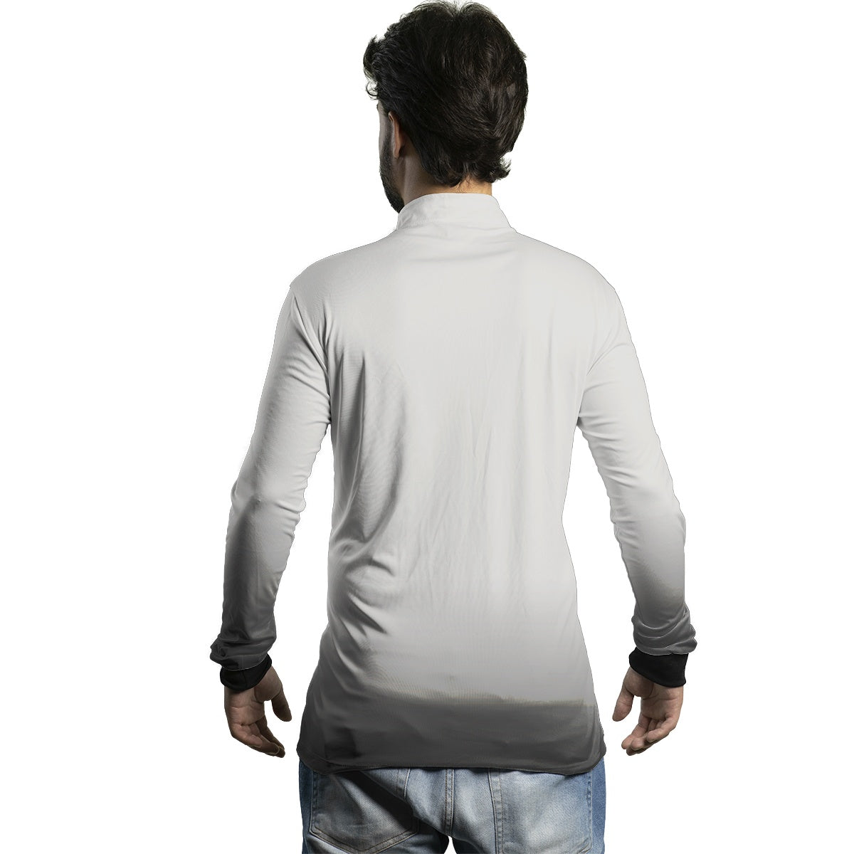 Camisa de Motociclismo Brk Unissex Basic Cinza Claro com Proteção Solar UV50+