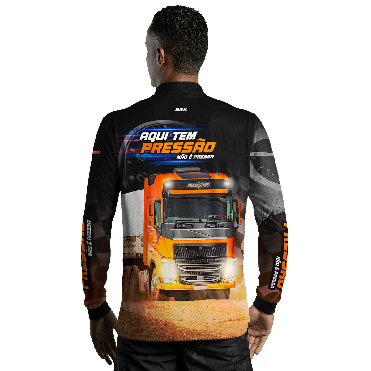 Camisa de Caminhão Brk Aqui Tem Pressão com UV50+