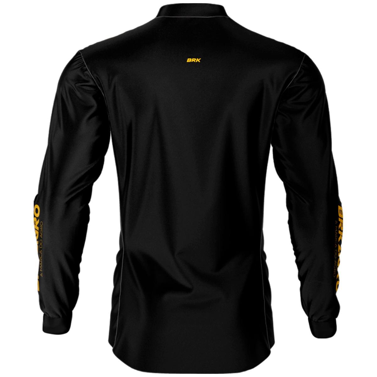 Camisa Agro Brk Clean Preta com Proteção Solar UV50+ Envio Imediato