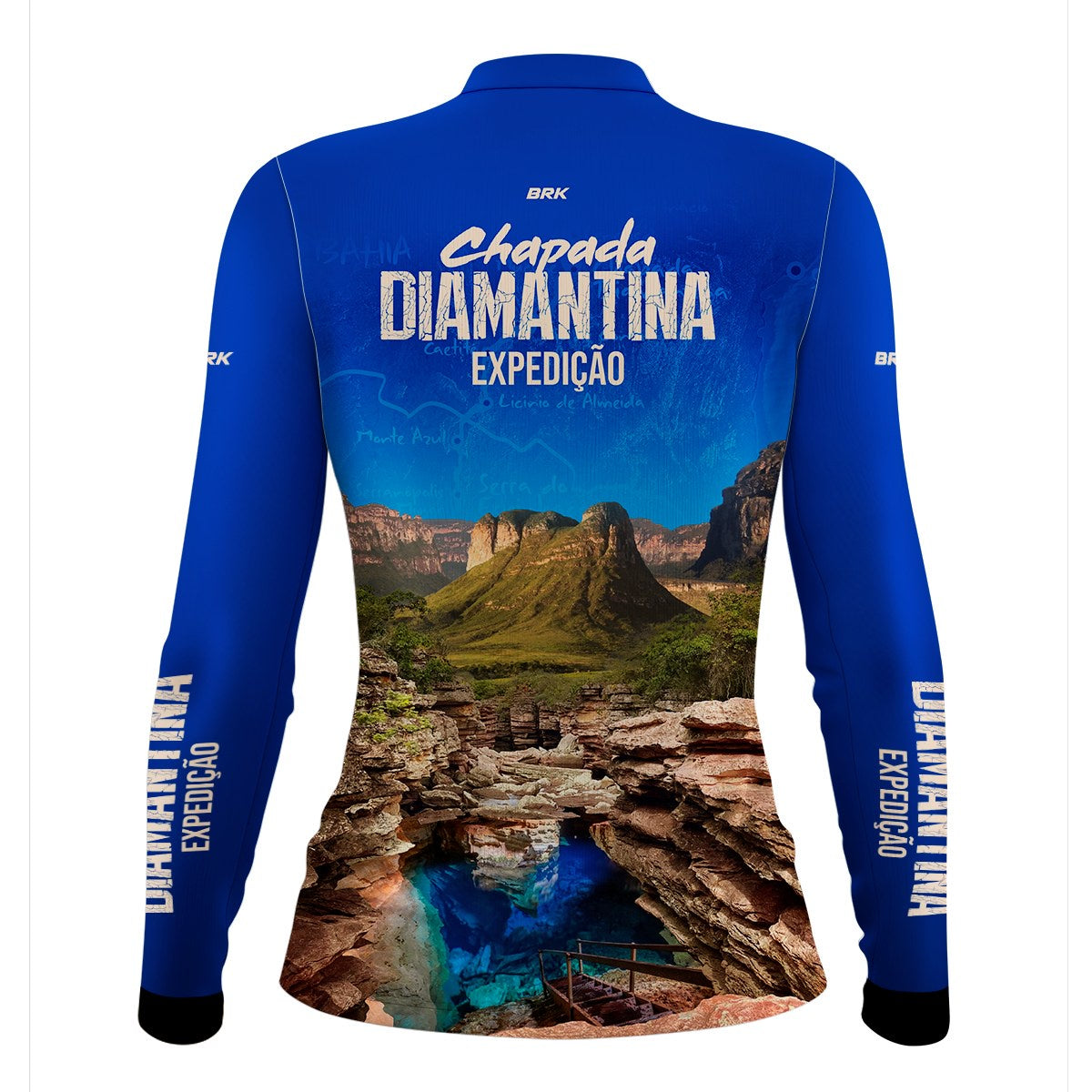 Camisa Feminina de Motociclismo Brk Expedição Chapada Diamantina com Proteção Solar UV50+