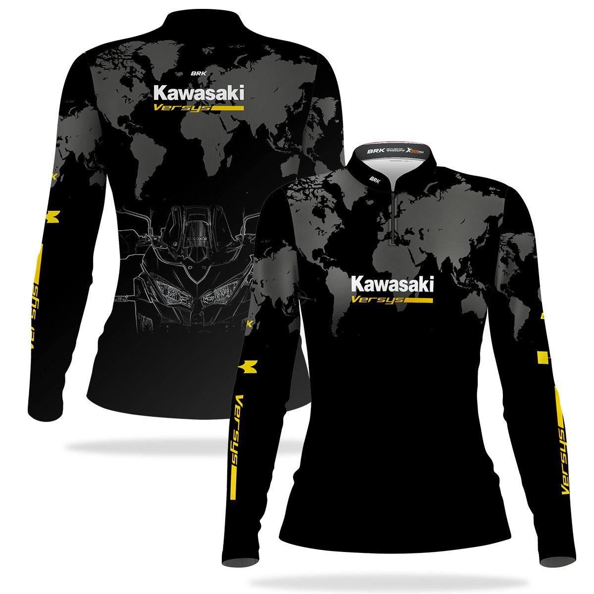 Camisa Feminina Brk Motociclismo Kawasaki Versys com Proteção Solar UV50+