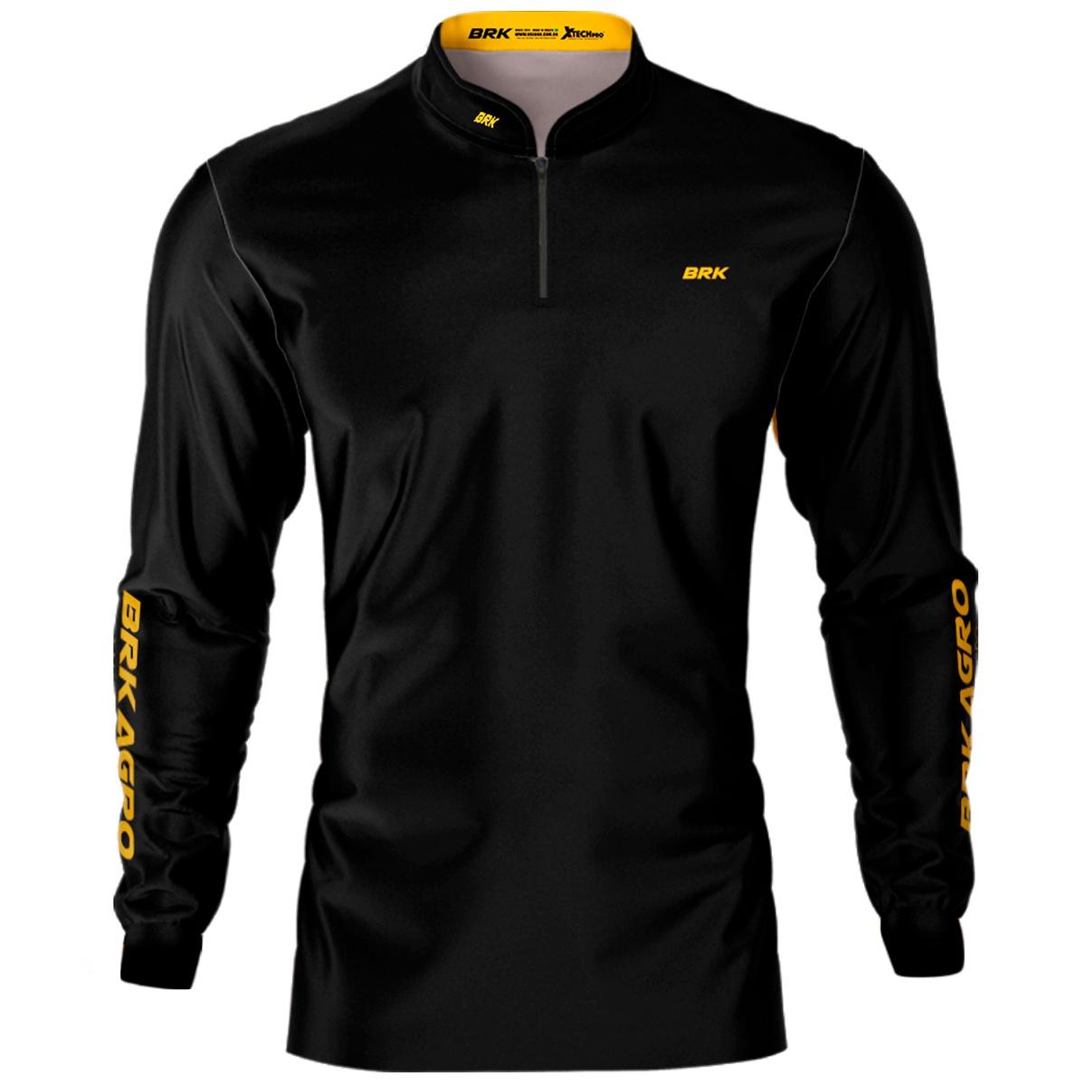 Camisa Agro Brk Clean Preta com Proteção Solar UV50+ Envio Imediato