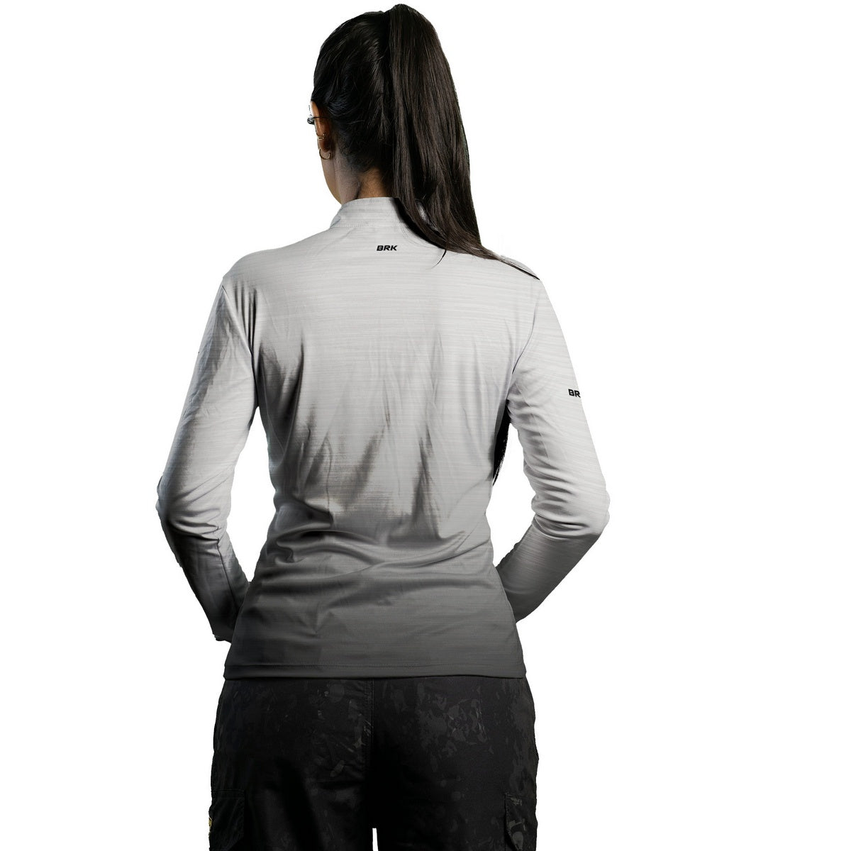 Camisa de Motociclismo Feminina Brk Mescla Branca com Proteção Solar UV50+