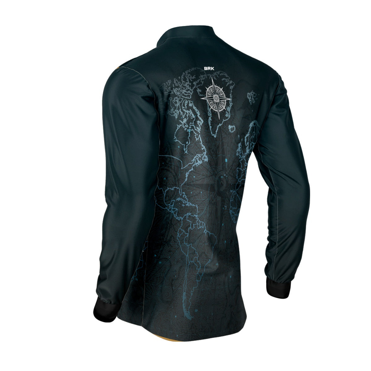 Camisa Motociclismo Brk Mapa Estilizado com Proteção Solar UV50+