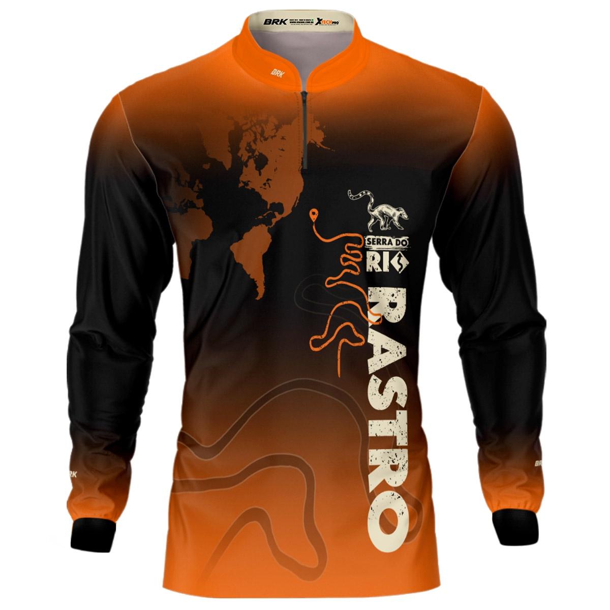 Camisa de Motociclismo Brk Serra do Rio Rastro Laranja com UV50+