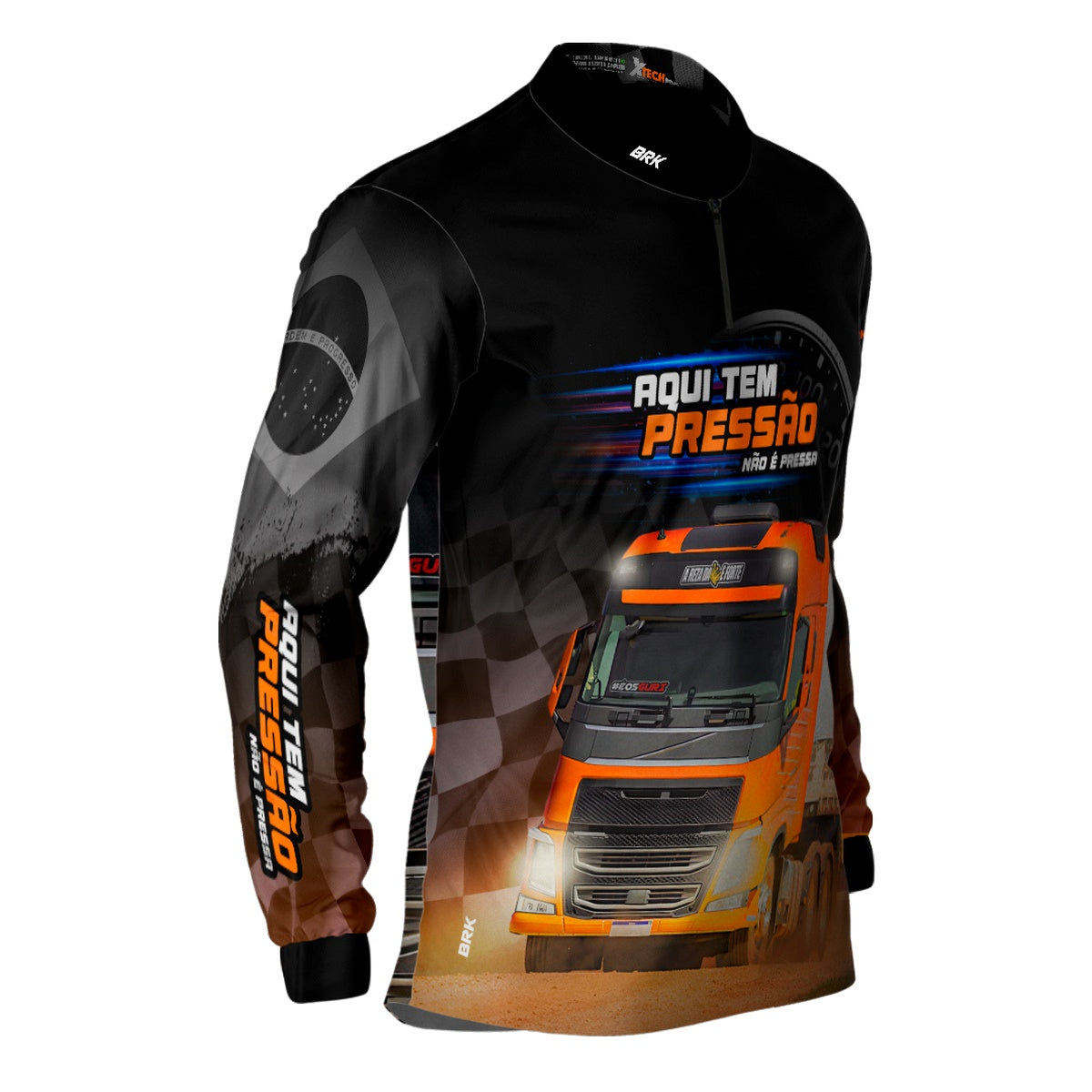 Camisa de Caminhão Brk Aqui Tem Pressão com UV50+