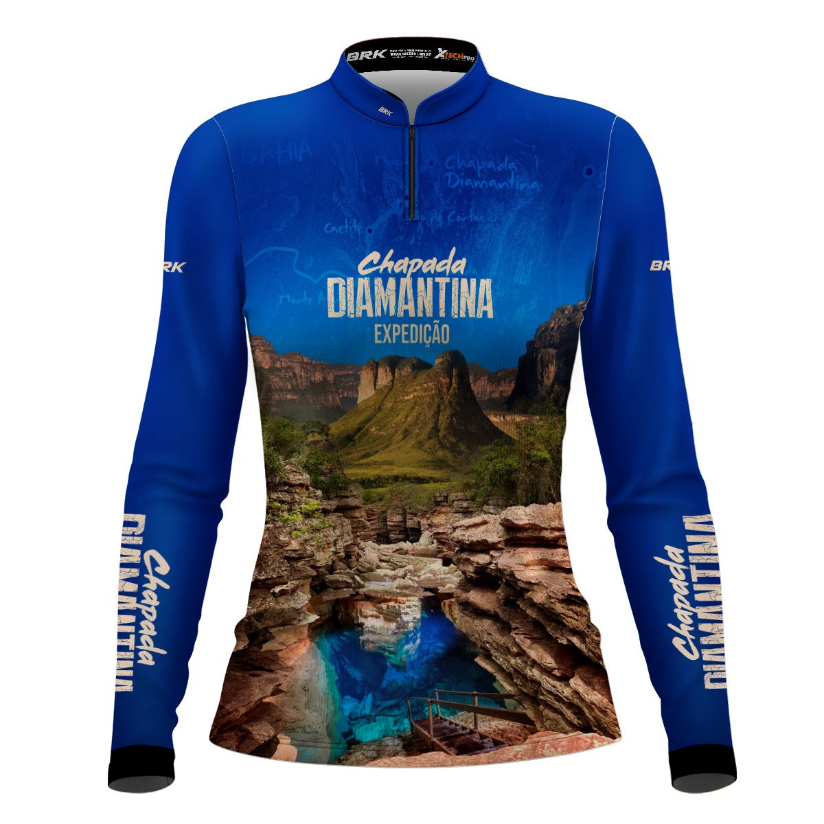 Camisa Feminina de Motociclismo Brk Expedição Chapada Diamantina com Proteção Solar UV50+