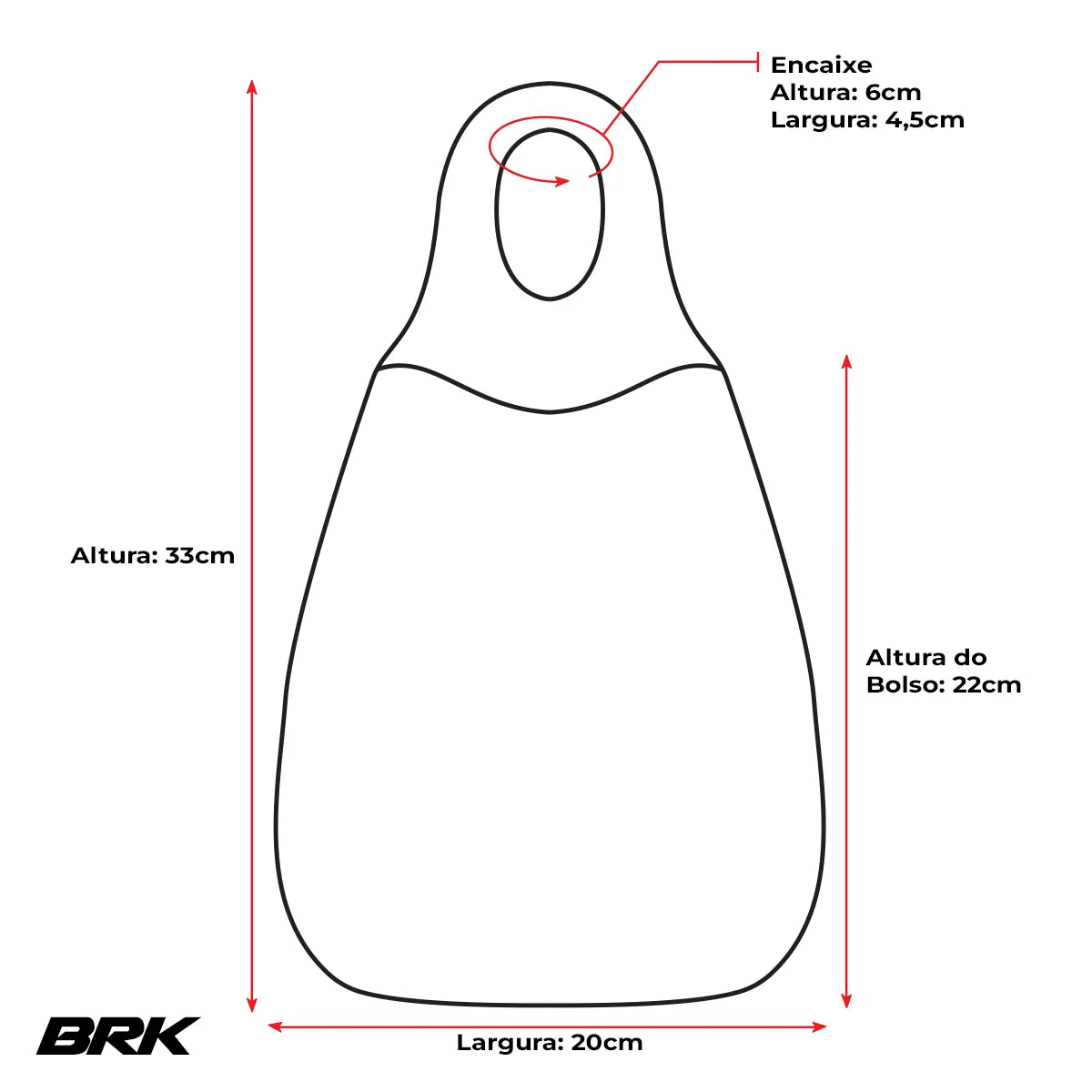 Sacola de Lixo Automotivo Lisa Preta Neoprene