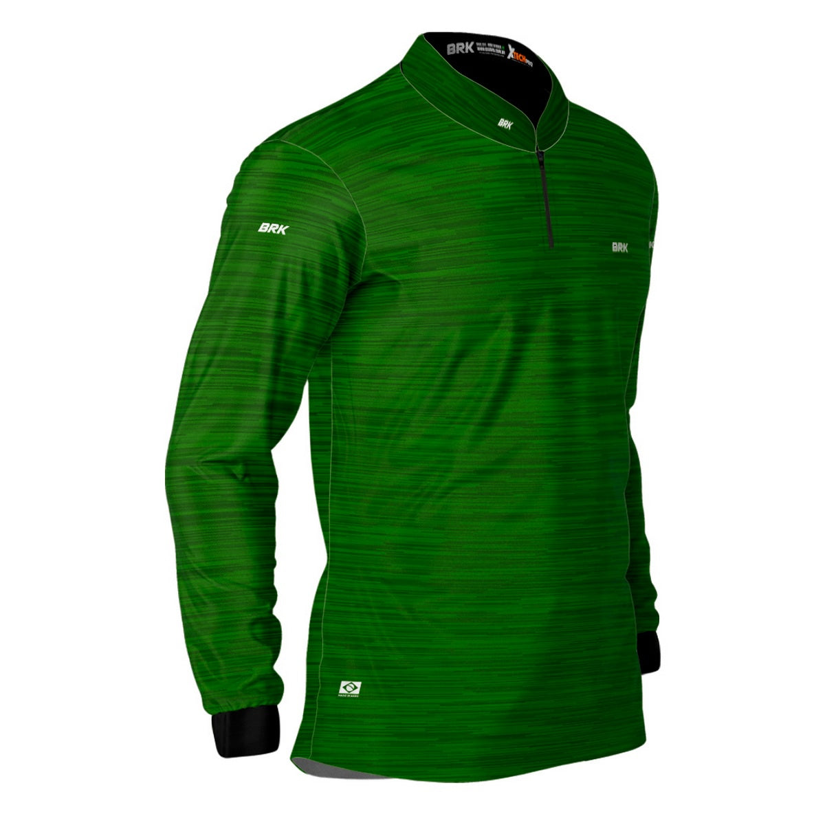 Camisa de Motociclismo Brk Mescla Verde Claro com Proteção Solar UV50+