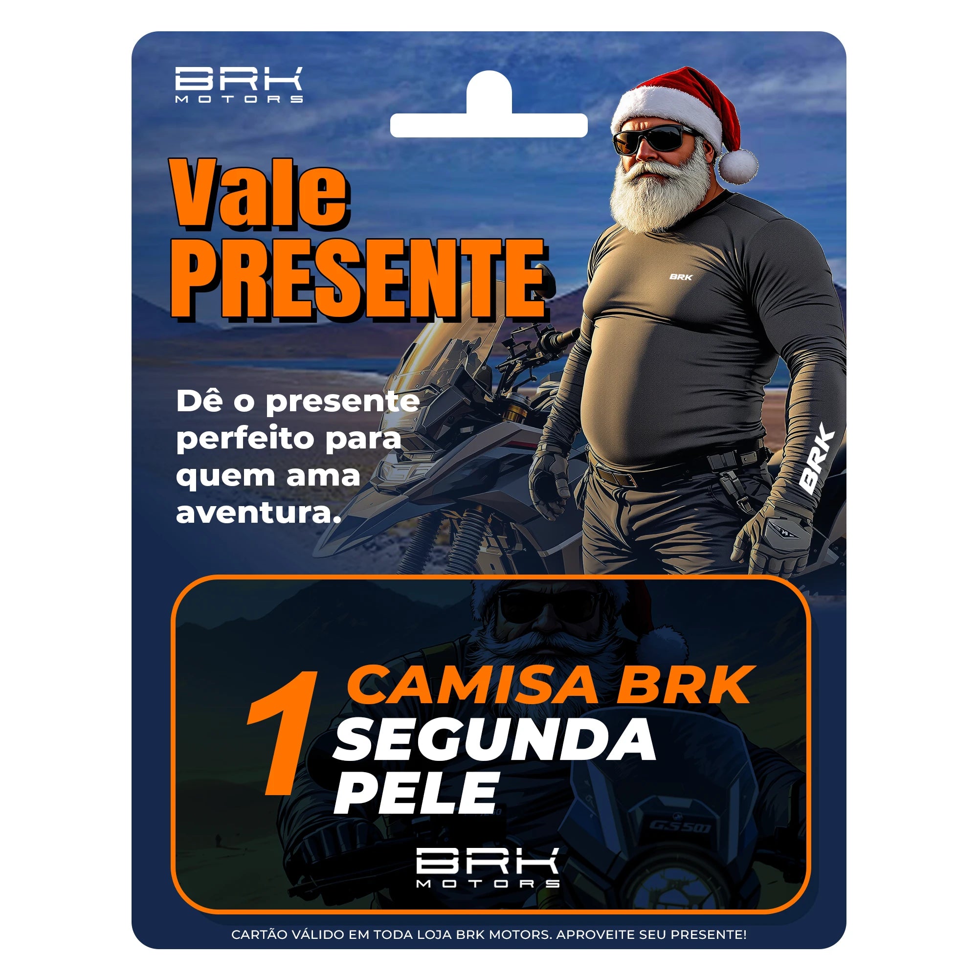 Vale Presente BRK® — 1 Camisa Segunda Pele UV50+