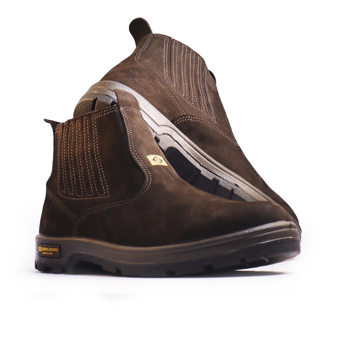 Botina de Couro Brk Chocolate