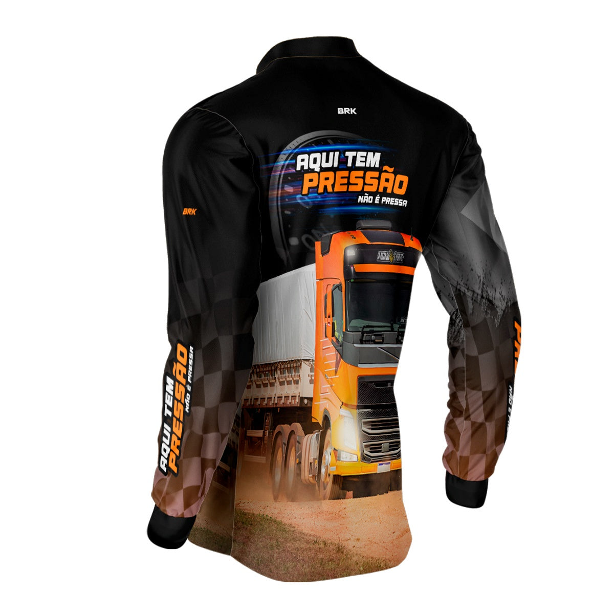 Camisa de Caminhão Brk Aqui Tem Pressão com UV50+